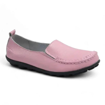 Luxurious, comfortable women's moccasins made of high-quality split leather for optimal wearing comfort