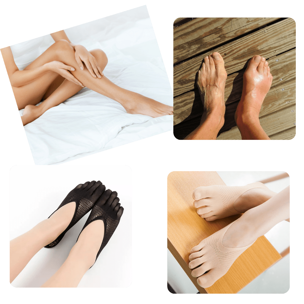 Ensemble von 2 Paar bequemen Stützstrümpfen