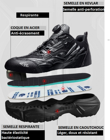 Distanz-Sicherheitsschuhe aus Stahldraht für Herren - Shoes-Fire