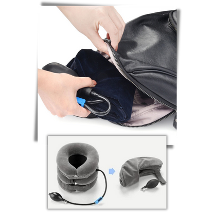 Ergonomisches aufblasbares Kissen für optimalen Halt der Halswirbelsäule