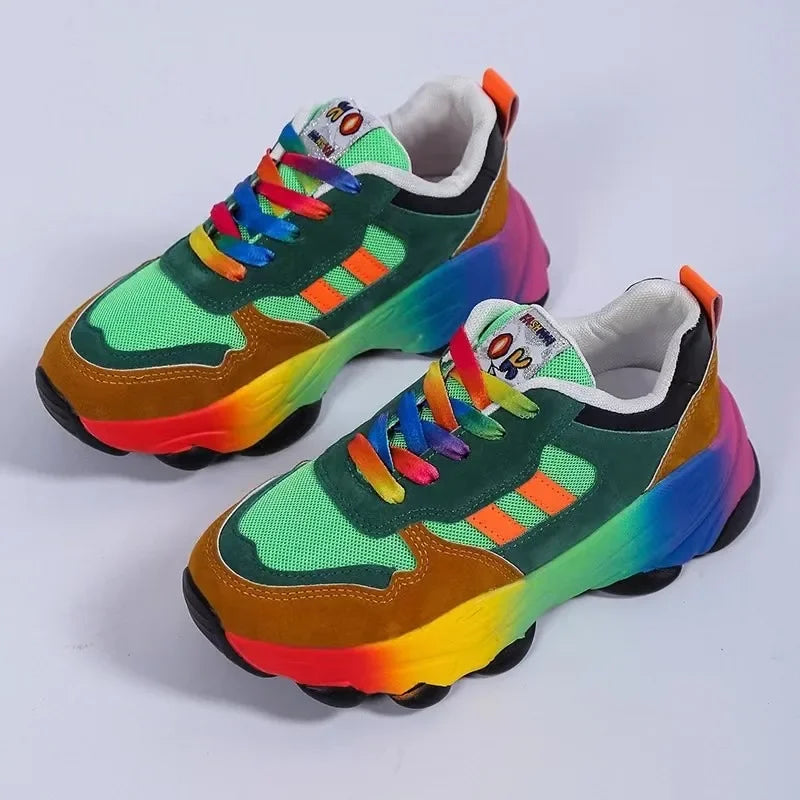 Orthopädische Damenschuhe - Regenbogen