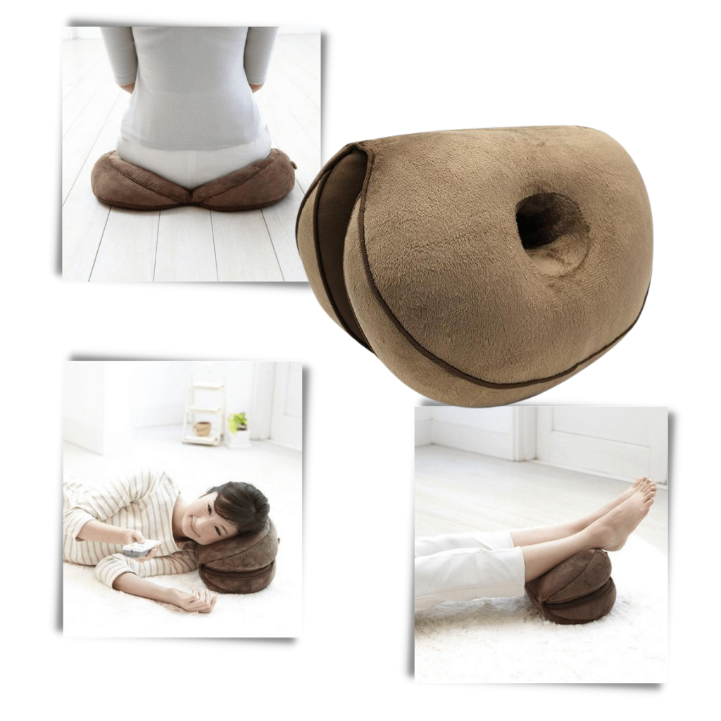 Doppelter ergonomischer Sitzkissen für optimalen Komfort für das Gesäß