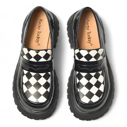 Elegante Damenmokassins mit orthopädischem Design und schickem Lederabsatz