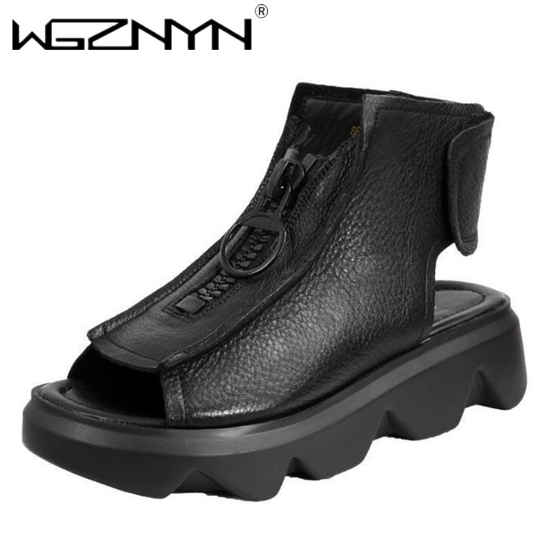 Retro-Plateausandalen für Damen - Fetoo