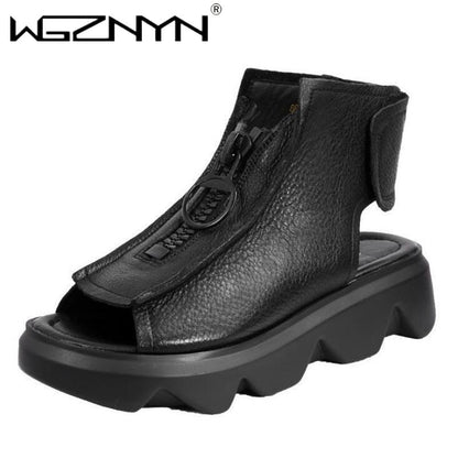 Retro-Plateausandalen für Damen - Fetoo