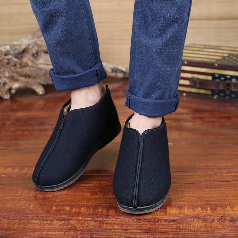 Stylische und bequeme Baumwoll-Hausschuhe für Herren - Saiko