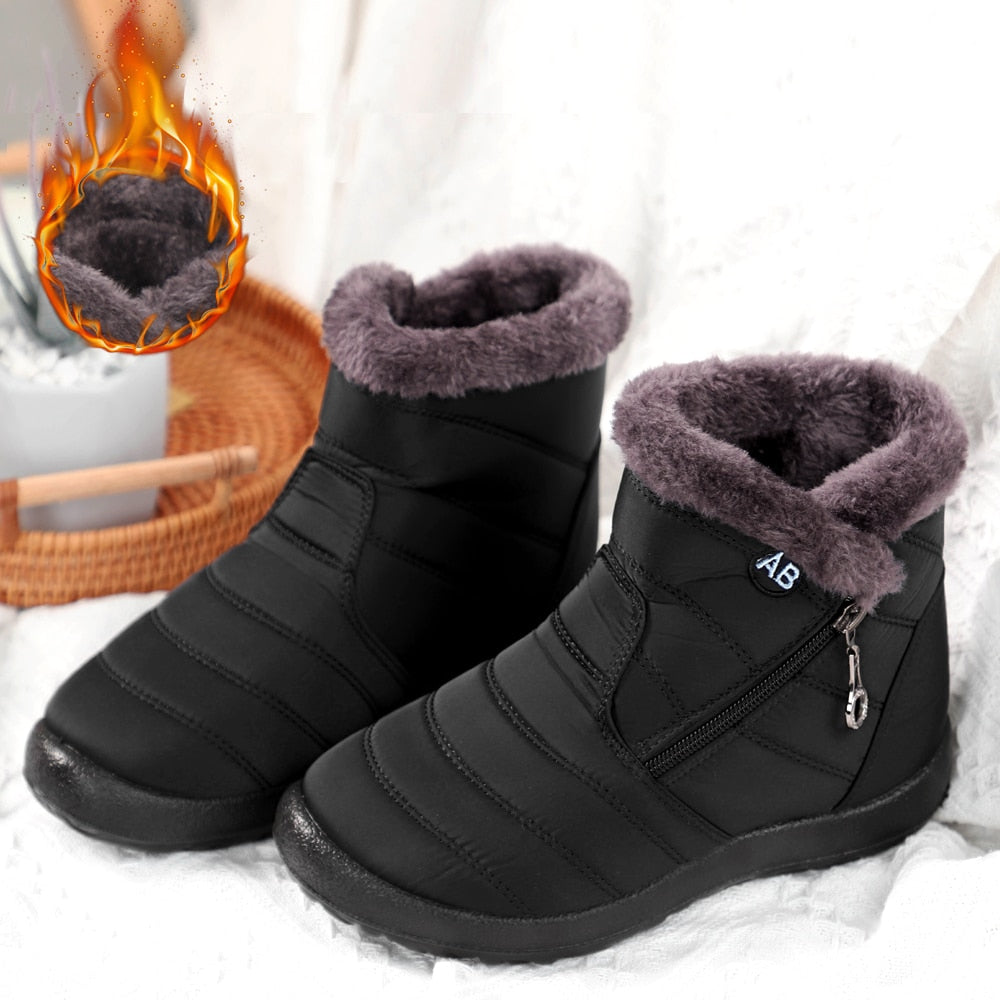 Wasserdichte Schneestiefel mit Reißverschluss