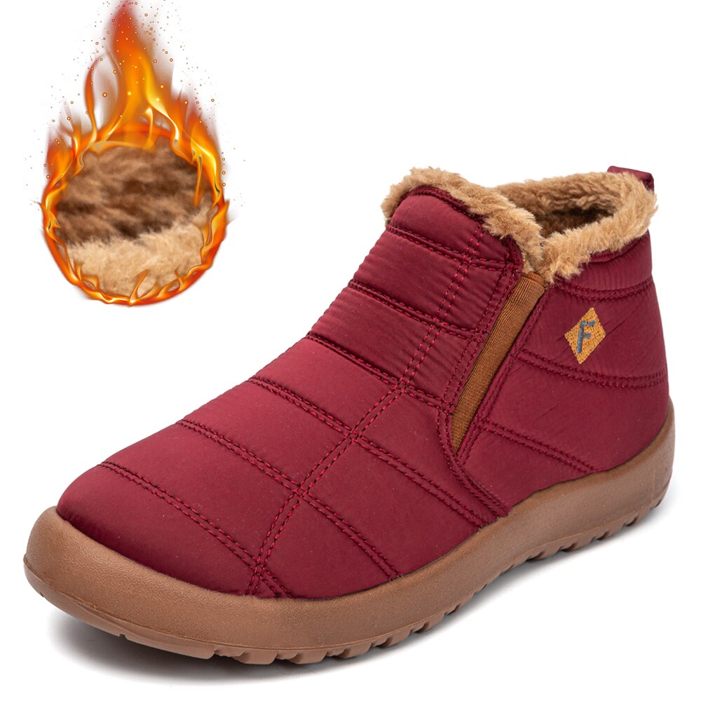 Winterwarme Pelzstiefeletten für Damen