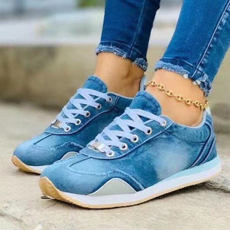 Orthopädische Komfortschuhe aus Denim