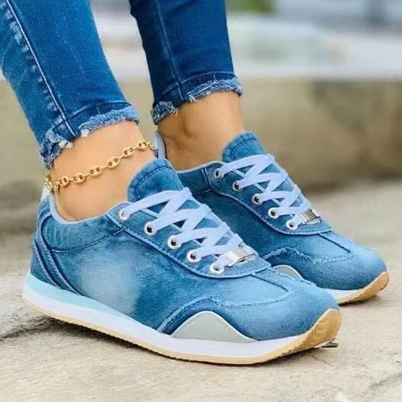 Orthopädische Komfortschuhe aus Denim
