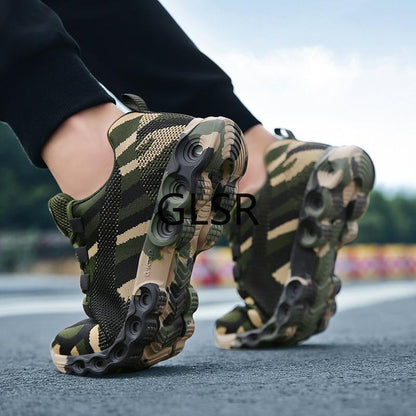 Moderne Militärische Damenschuhe – Atmungsaktives Orthopädisches Design im Camo-Look