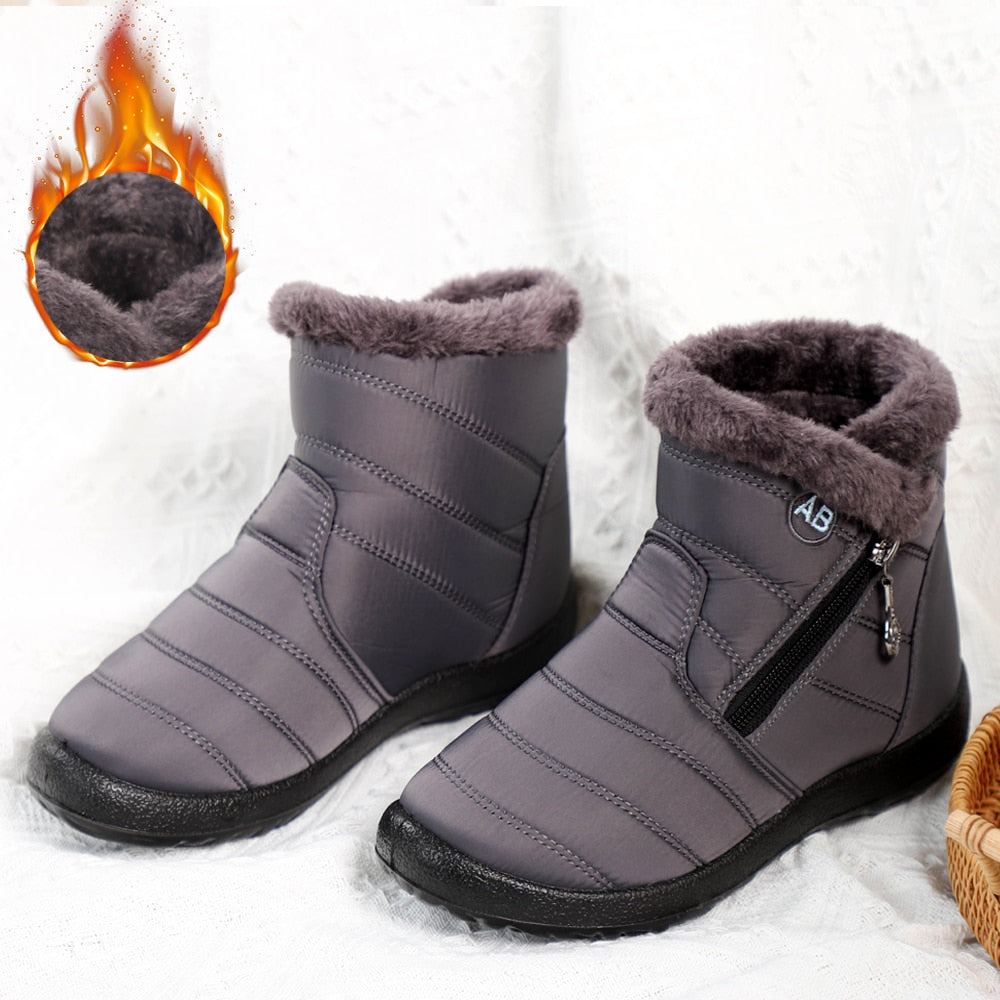 Wasserdichte Schneestiefel mit Reißverschluss