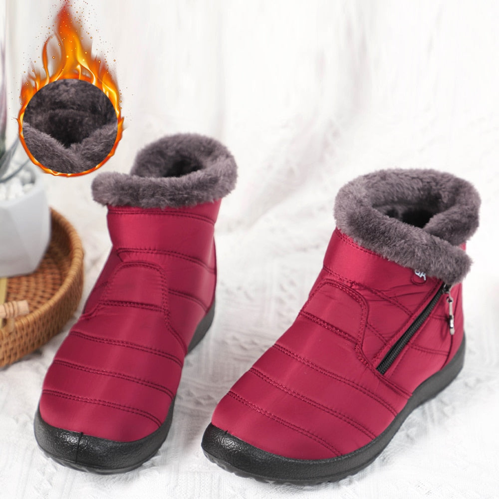 Wasserdichte Schneestiefel mit Reißverschluss