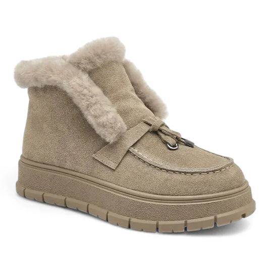 Orthopädischer Mokassin für Damen mit mit Wildleder gefütterten Stegen