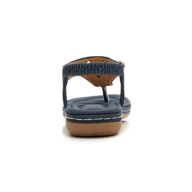 Elegante orthopädische Sandalen für Damen mit funkelnden Kristallperlen - Cristalys