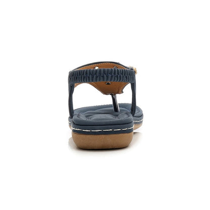 Elegante orthopädische Sandalen für Damen mit funkelnden Kristallperlen - Cristalys