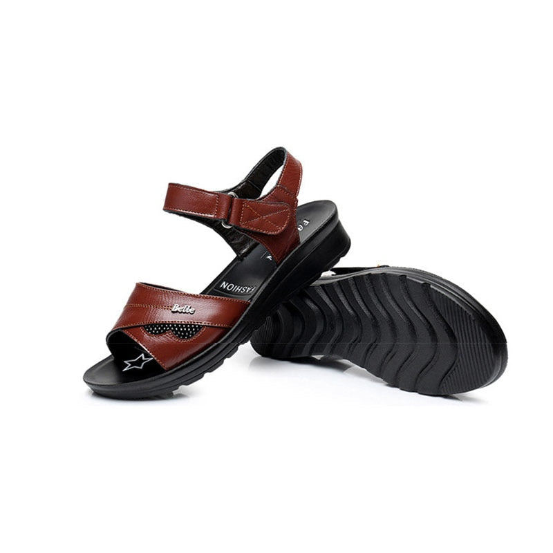 Orthopädische Sandalen aus Rindsleder für Damen