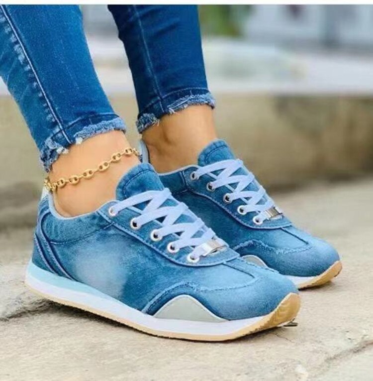Orthopädische Komfortschuhe aus Denim