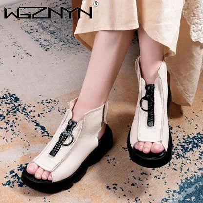 Retro-Plateausandalen für Damen - Fetoo