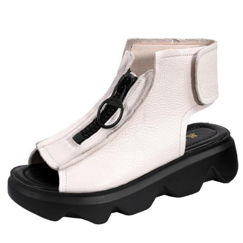 Retro-Plateausandalen für Damen - Fetoo