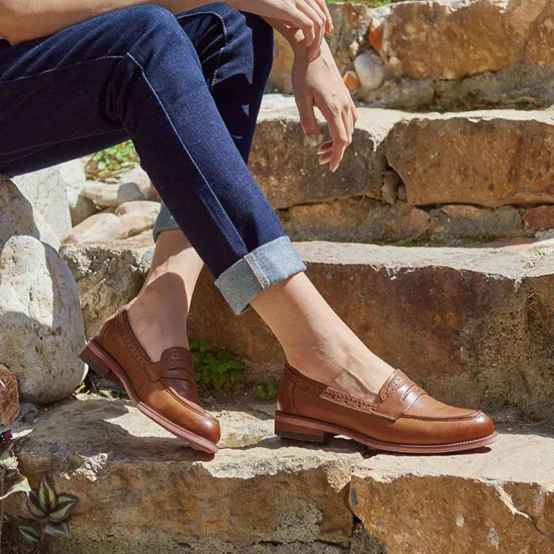 Orthopädischer Ledermokassin für Damen