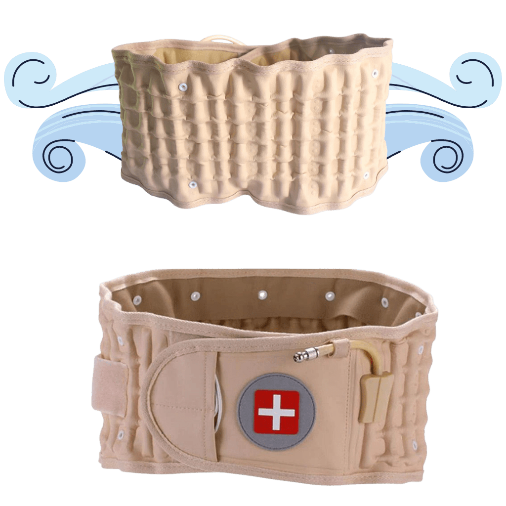 Lendenwirbelstützgürtel mit Luftdruckentlastung für optimalen Komfort