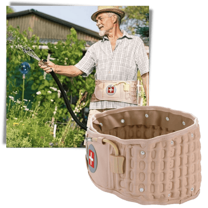 Lendenwirbelstützgürtel mit Luftdruckentlastung für optimalen Komfort