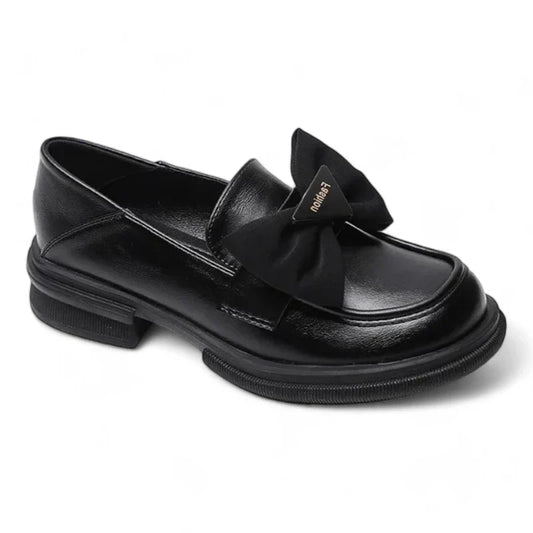 Orthopädischer Damenmokassin mit Schleife verziert