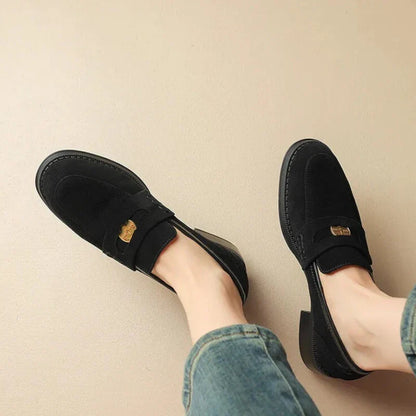 Orthopädischer Damenmokassin aus gefüttertem Wildleder