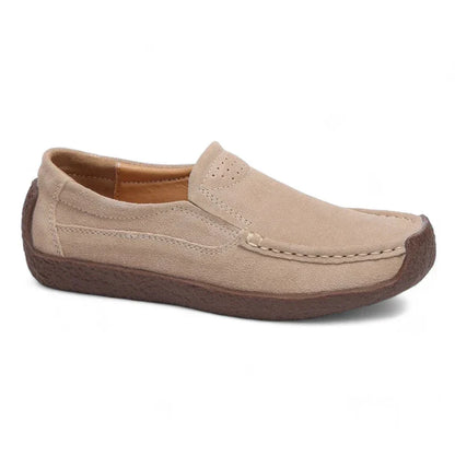 Elegante Damenschuhe aus Wildleder mit bequemen, offenen Sohlen für optimalen Tragekomfort