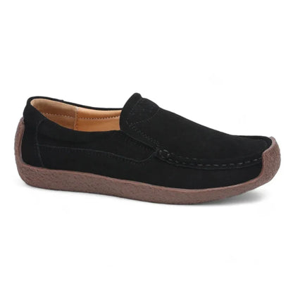 Elegante Damenschuhe aus Wildleder mit bequemen, offenen Sohlen für optimalen Tragekomfort