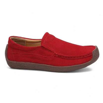 Elegante Damenschuhe aus Wildleder mit bequemen, offenen Sohlen für optimalen Tragekomfort