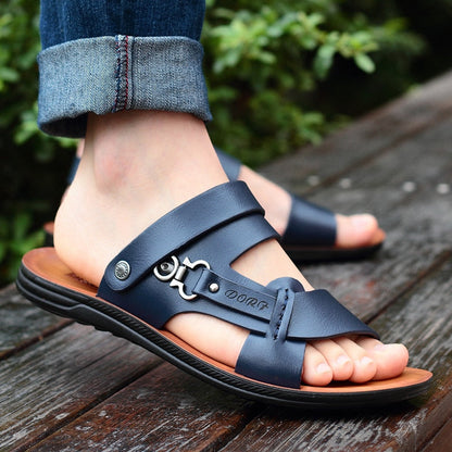 Offene Ledersandalen für Herren – Spillo