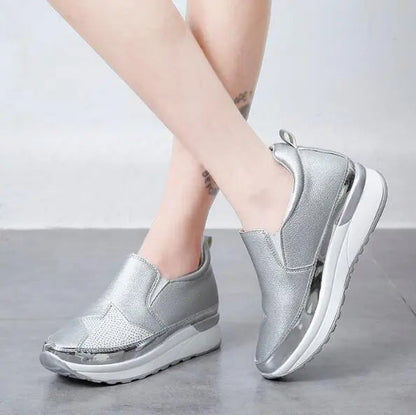 Komfortable orthopädische Mokassins mit trendigem Dada-Plateau