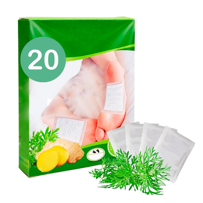 20 Paar Natürliche Detox-Pflaster für die Füße - Toxine eliminieren und revitalisieren!