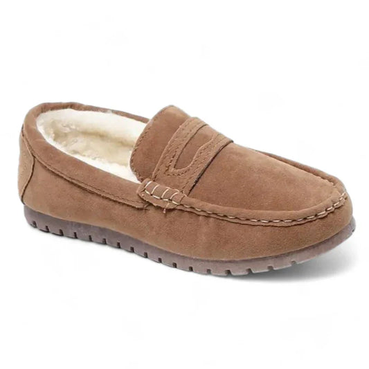 Orthopädischer Damenmokassin aus gefüttertem Wildlederimitat