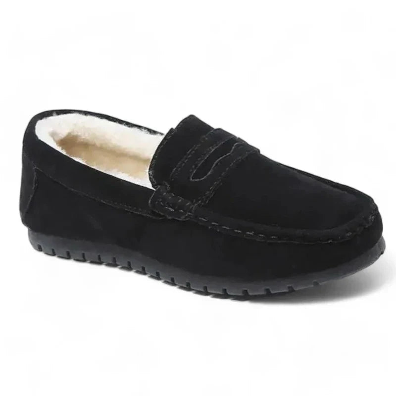 Orthopädischer Damenmokassin aus gefüttertem Wildlederimitat