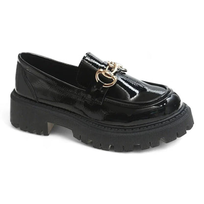 Orthopädischer Horsebit-Mokassin für Damen in Schwarz