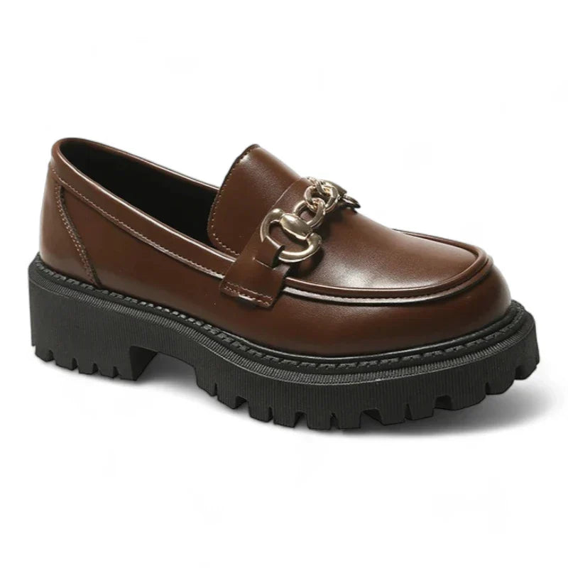 Orthopädischer Mokassin für Damen mit Wedges aus Horsebit-Leder