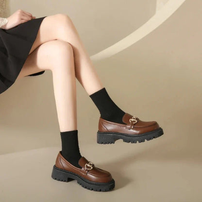 Orthopädischer Mokassin für Damen mit Wedges aus Horsebit-Leder