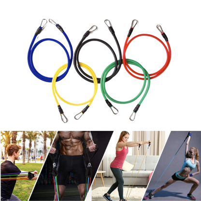 Komplettes Set von Widerstandsbändern - 11 Teile für ein optimales Training