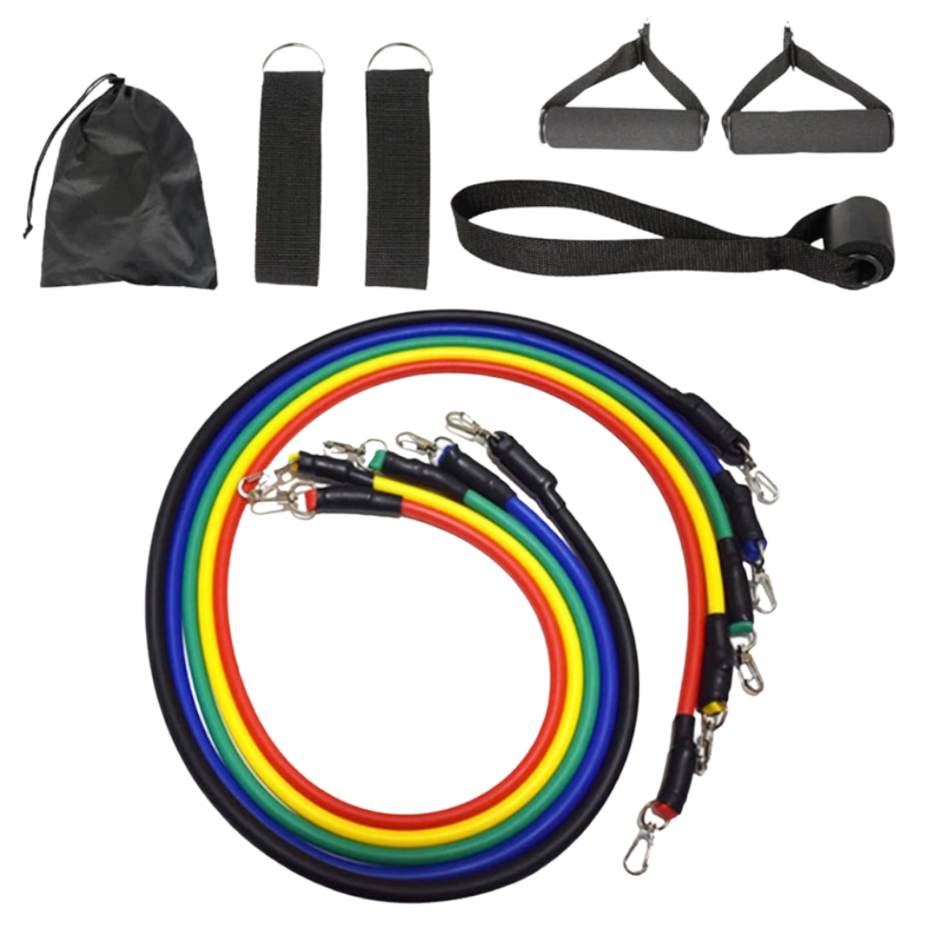 Komplettes Set von Widerstandsbändern - 11 Teile für ein optimales Training