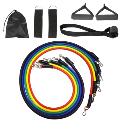 Komplettes Set von Widerstandsbändern - 11 Teile für ein optimales Training
