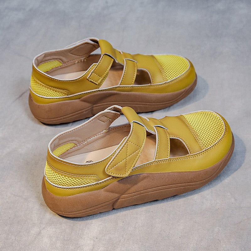 Dicke, durchbrochene und atmungsaktive Sandalen für Damen – Sando