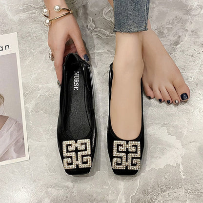 Stylische flache Lederschuhe für Damen - Margo