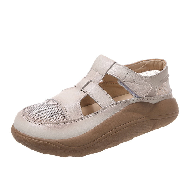 Dicke, durchbrochene und atmungsaktive Sandalen für Damen – Sando