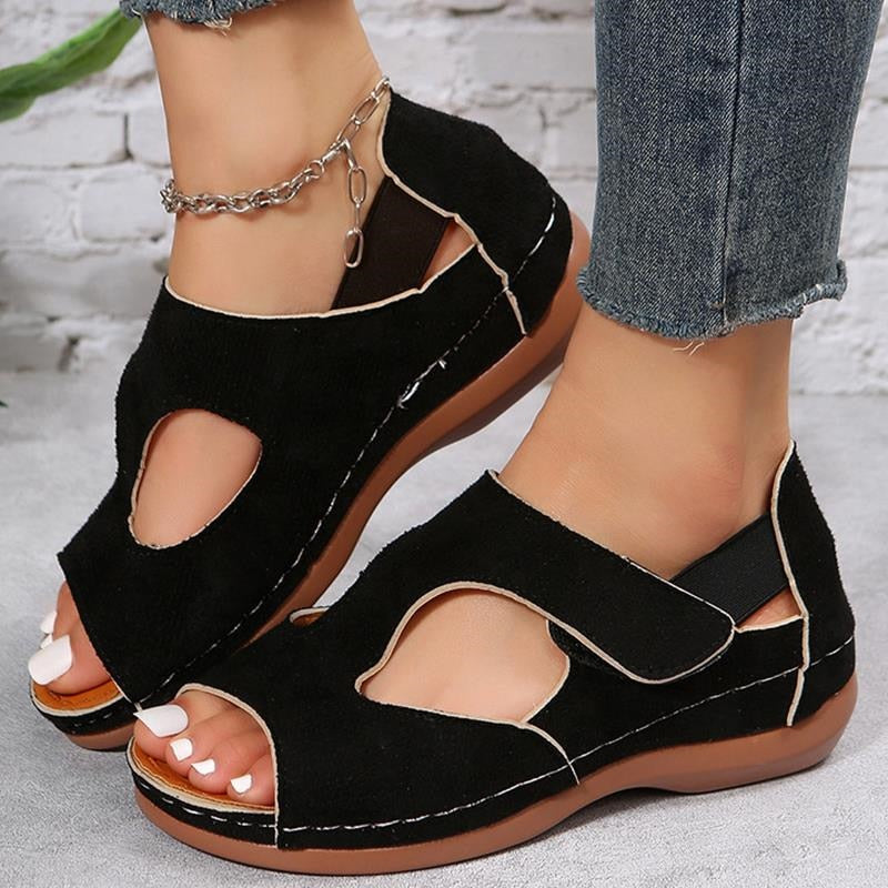 Stylische orthopädische Damenschuhe mit niedrigem Absatz – Moosty