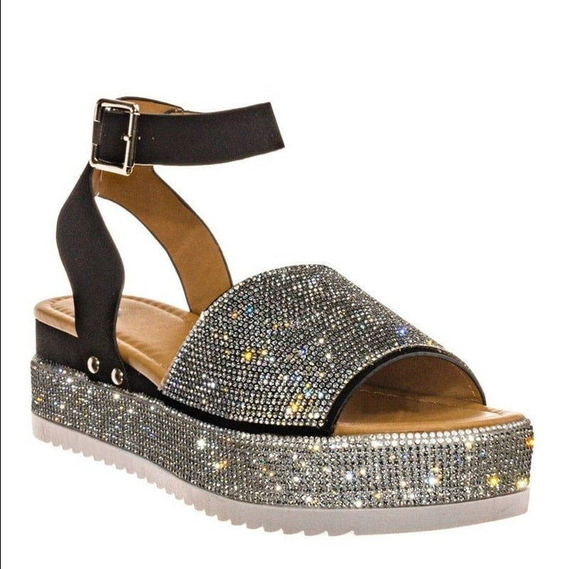 Bequeme Keilsandalen
