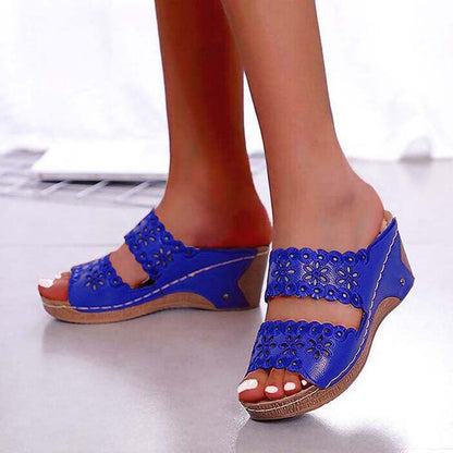 Offene Keilsandalen – Weiß