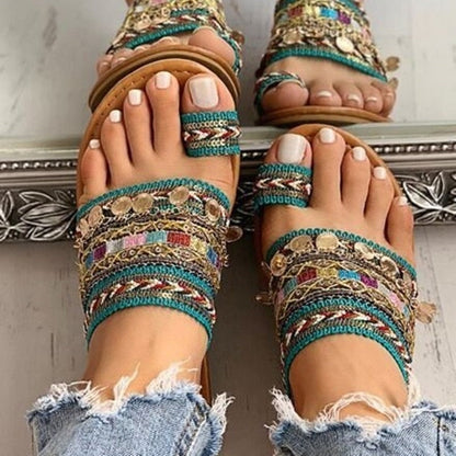 Sommermode-Sandalen aus Metall für Damen in Übergröße – Becky